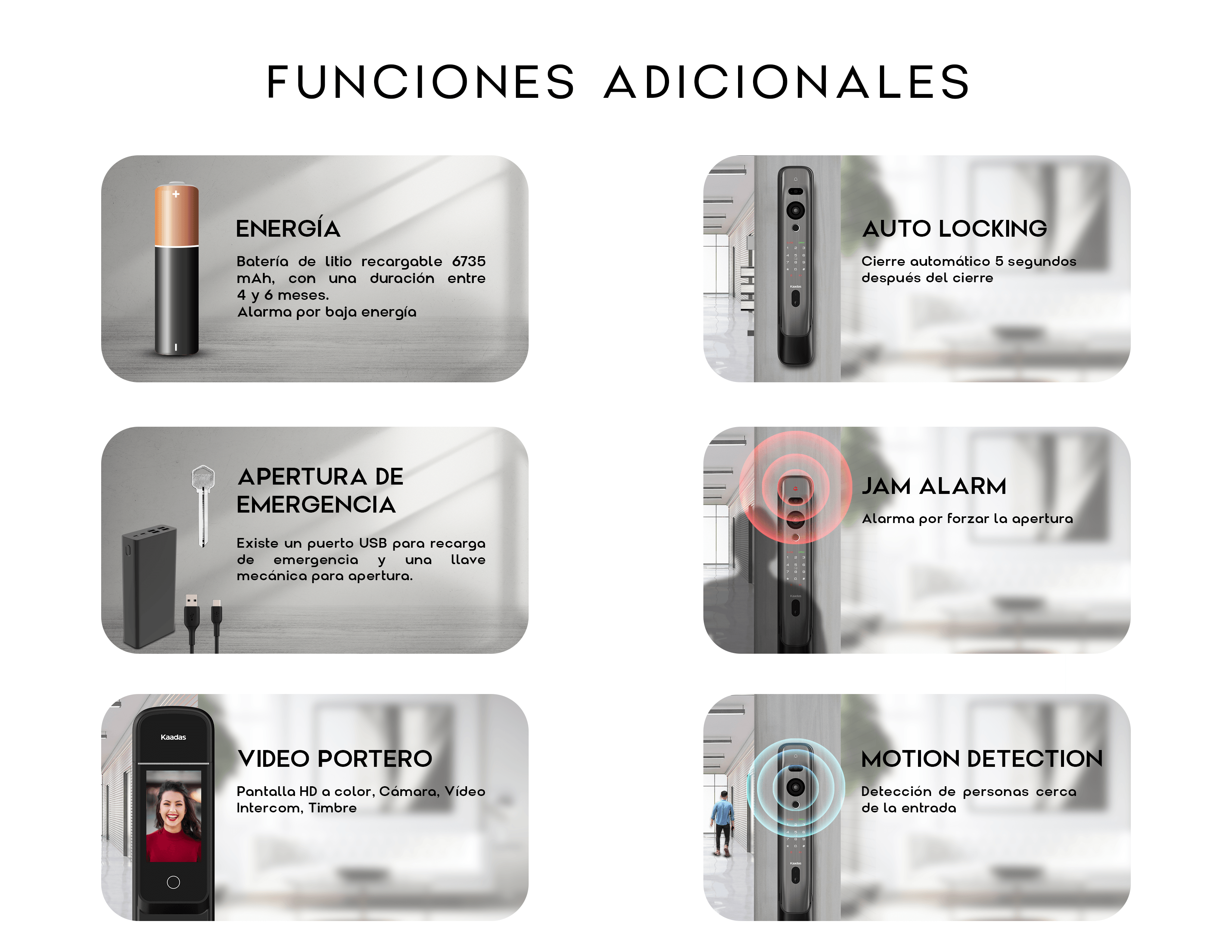 K20 Pro Max Cerradura de Reconocimiento Facial y Video Portero