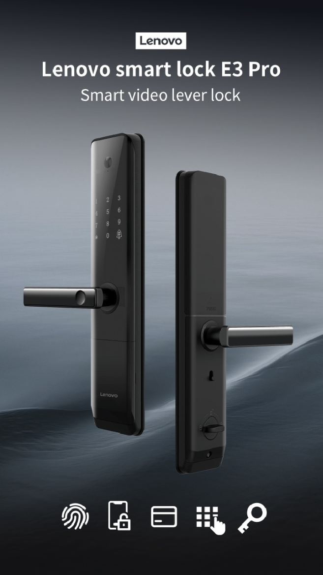 Lenovo E3 Pro Cerradura de Puerta Inteligente Videoportero