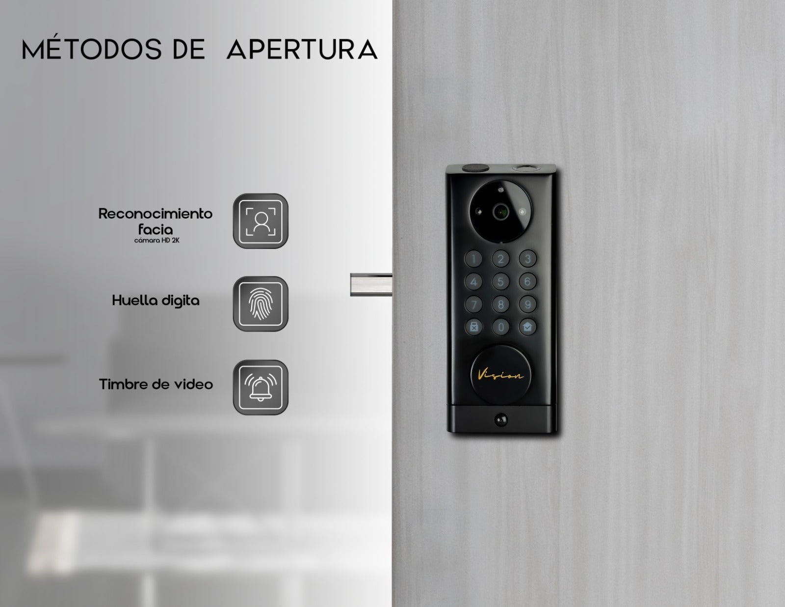 Vison G1 Cerradura de Puerta Inteligente con Cámara