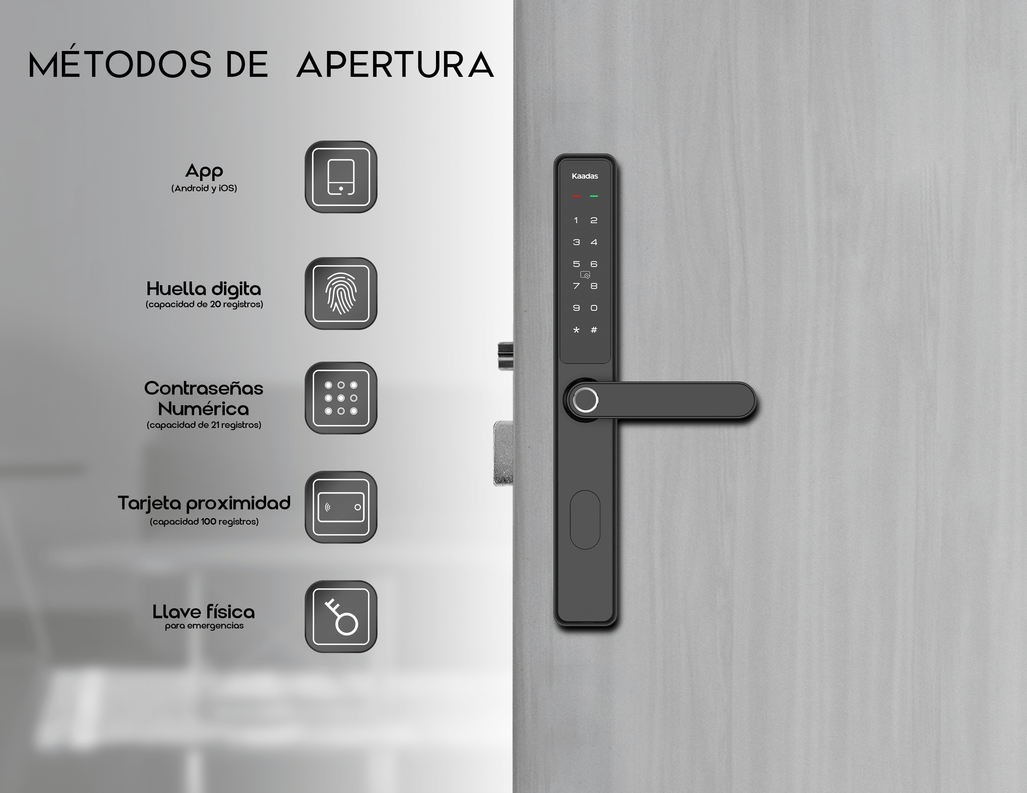 S10-5W Cerradura de Puerta Inteligente de Marco Delgado