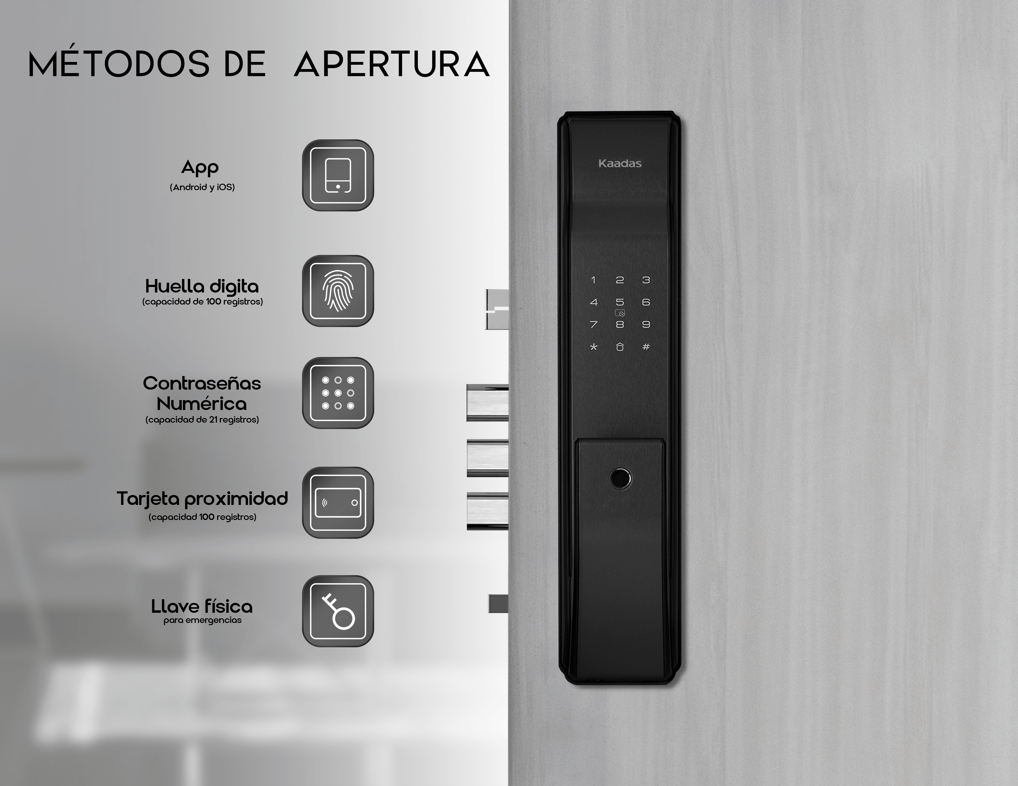 K9-5W Cerradura de Puerta Inteligente