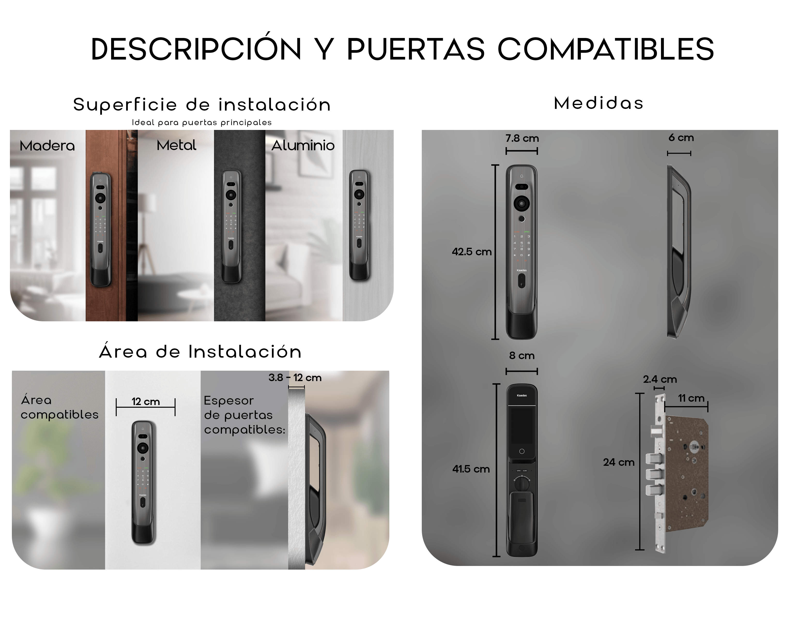 K20 Pro Max Cerradura de Reconocimiento Facial y Video Portero