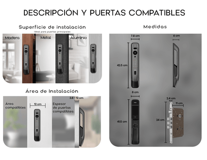 K20 Pro Max Cerradura de Reconocimiento Facial y Video Portero