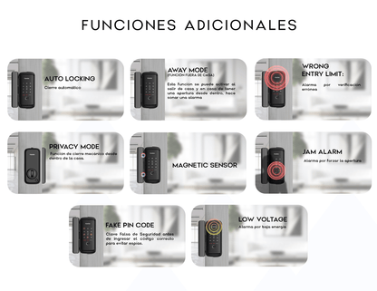 R8-5GL Cerradura de Puerta Inteligente de Vidrio