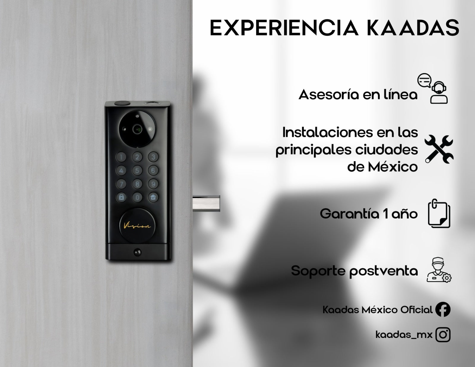 Vison G1 Cerradura de Puerta Inteligente con Cámara