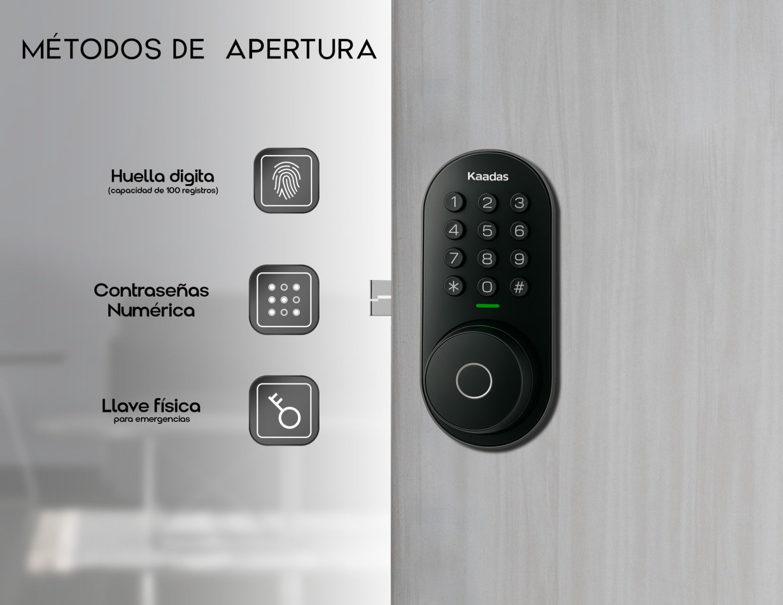 KA342 Cerradura de Puerta Inteligente Kaadas