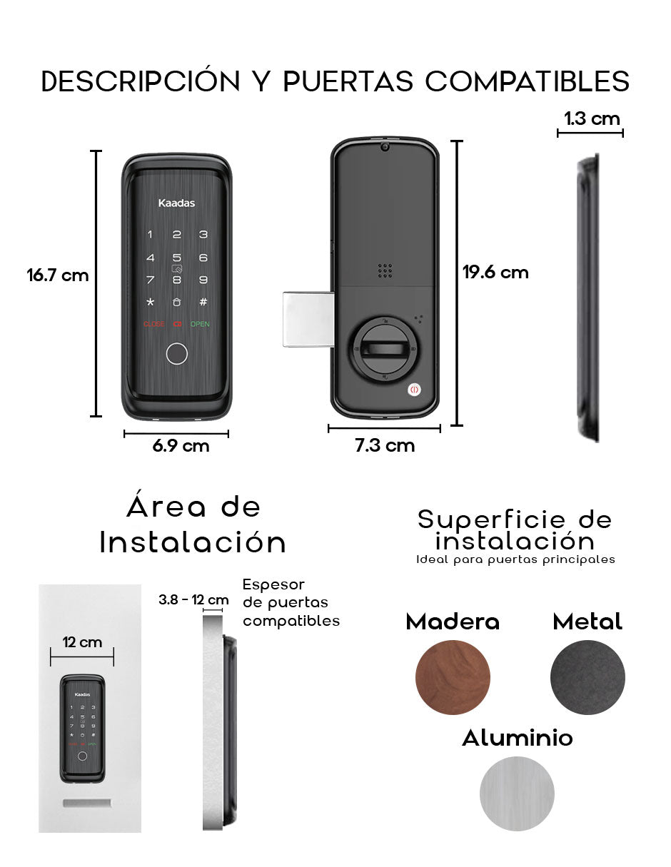 R8-5 Cerradura de Puerta Inteligente Kaadas