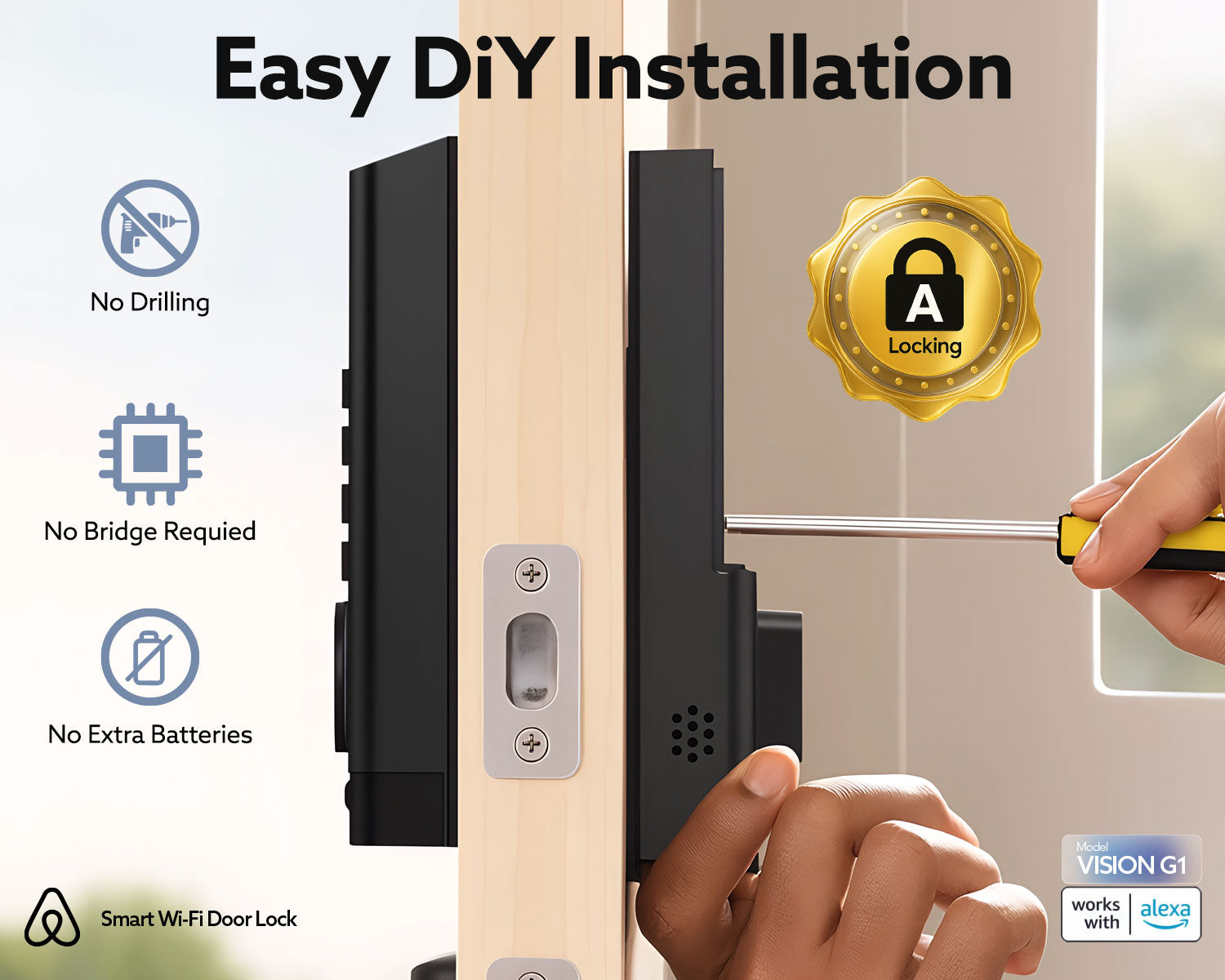 Vison G1 Cerradura de Puerta Inteligente con Cámara