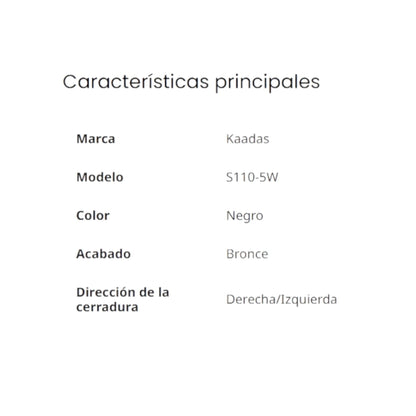 S110-5W Cerradura de Puerta Inteligente